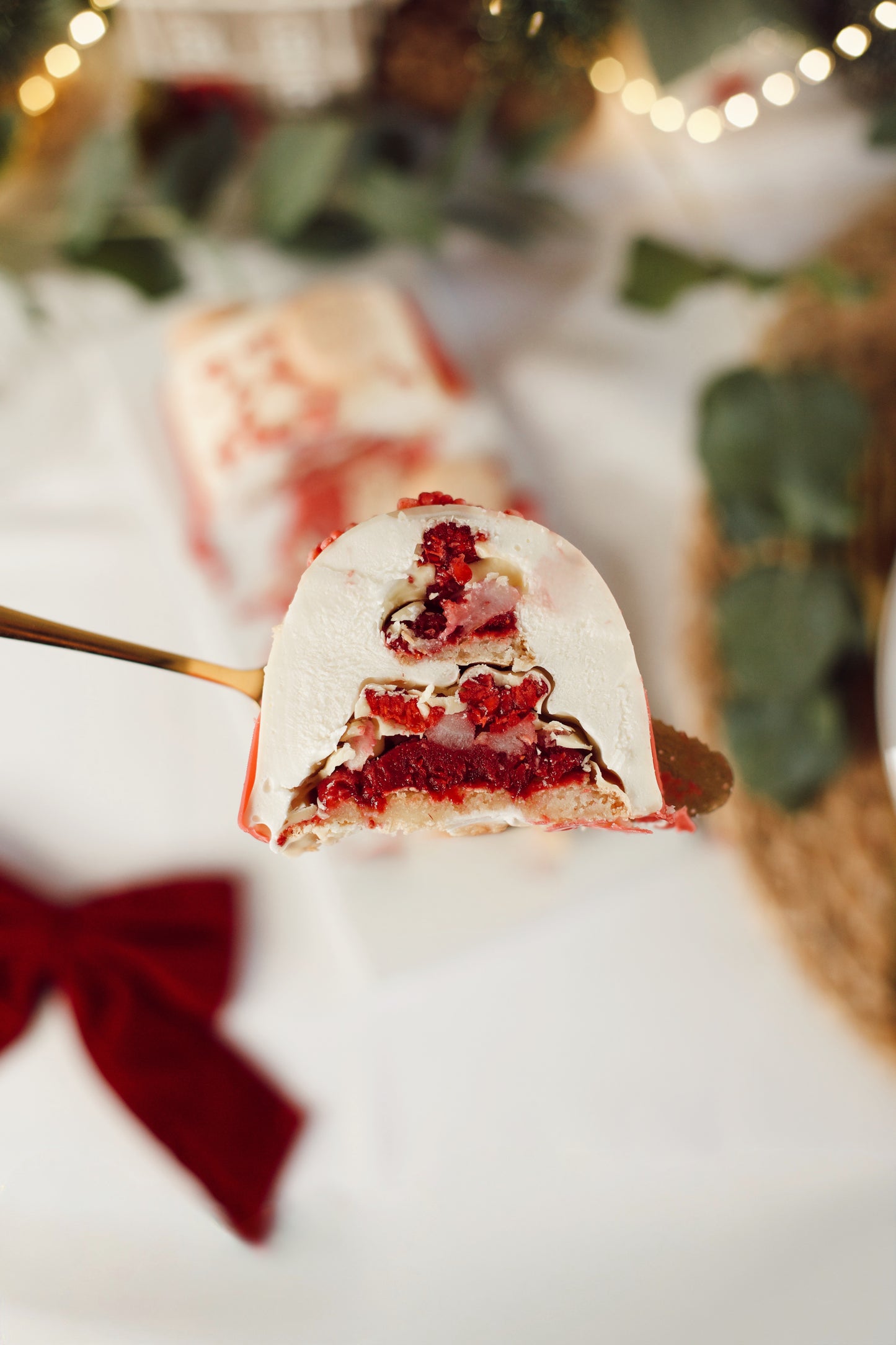 Bûchette framboise et litchi